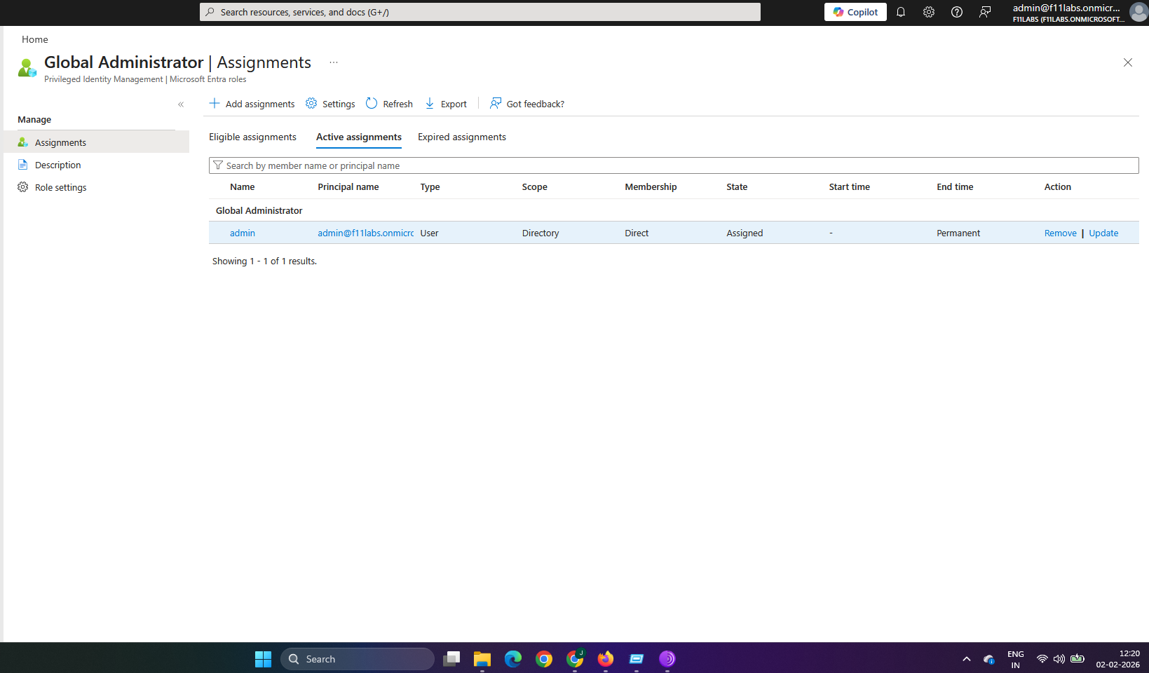 Break-Glass Account lab evidence