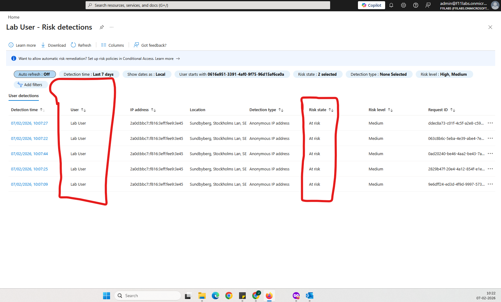 Microsoft 365 identity security lab
